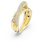 Swarovski Rota cocktail ring Mixed cuts, White, Gold-tone plated - 5661056