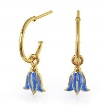 Ørepynt i forgylt sølv blå blåklokke. LIV - 700212 Ørepynt i forgylt sølv blå blåklokke. LIV - 700212