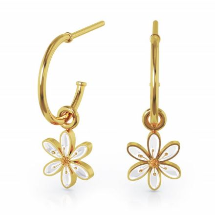 Ørepynt i forgylt sølv hvitveis. LIV - 700403 Ørepynt i forgylt sølv hvitveis. LIV - 700403