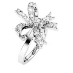 Swarovski Volta cocktail ring Bow, hvit - 5647728