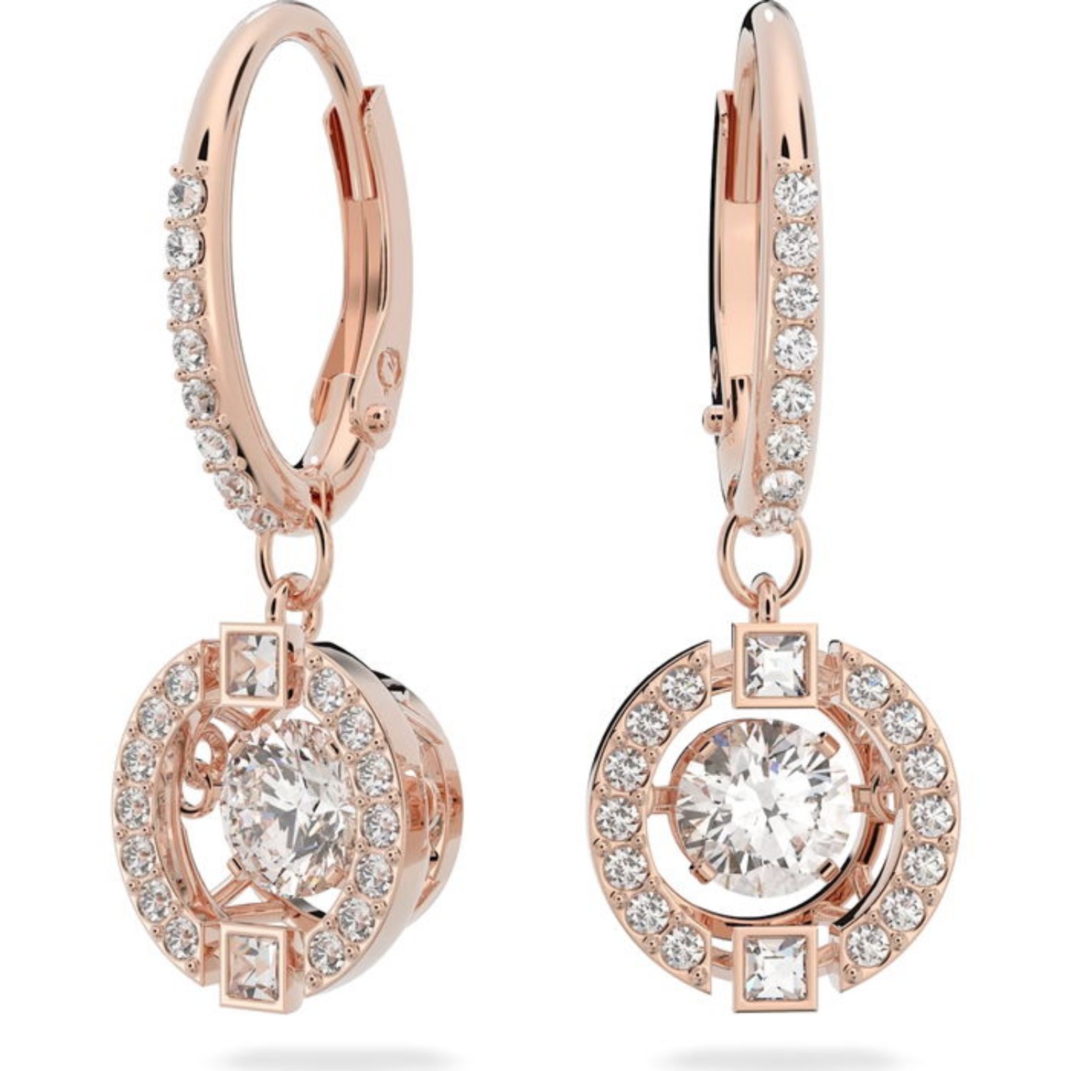 Swarovski øredobber Sparkling, rose - 5604199