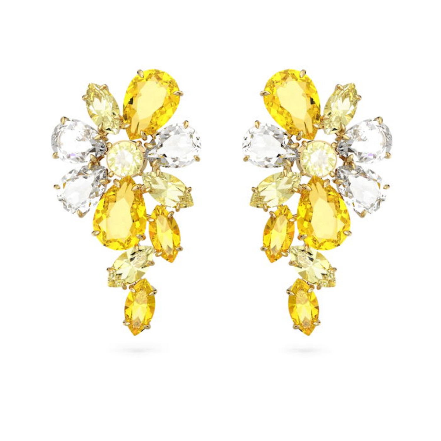 Swarovski øredobber Gema drop Flower, gult - 5652802