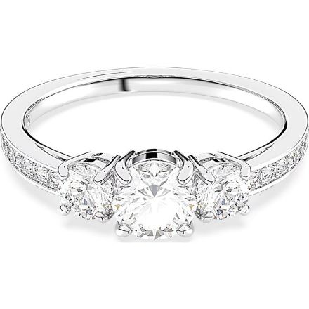 Swarovski Matrix ring Attract Trilogy, Round cut, hvitt - 5656291 Swarovski Matrix ring Attract Trilogy, Round cut, hvitt - 5656291