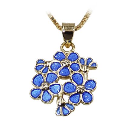 Smykke i sølv, blå emalje - 860602 Smykke i sølv, blå emalje - 860602