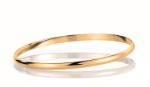 Armbånd gull. Classic armring buet profil, gult gull 14 kt, 4 mm - 01GU4065