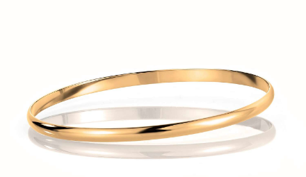 Armbånd gull. Classic armring buet profil, gult gull 14 kt, 4 mm - 01GU4065 Armbånd gull. Classic armring buet profil, gult gull 14 kt, 4 mm - 01GU4065