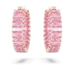 Swarovski øredobber Matrix hoop Baguette cut, pink, gult - 5657726