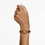 Swarovski klokke Octagon cut bracelet, brown, gult - 5630831