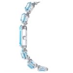 Swarovski klokke Octagon cut bracelet, blue, hvitt - 5630840