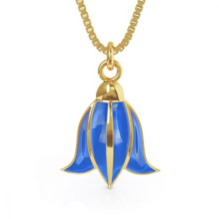 Smykke i forgylt sølv Blå blåklokke. LIV - 860212 Smykke i forgylt sølv Blå blåklokke. LIV - 860212