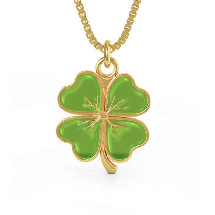 Smykke i forgylt sølv Firkløver. LIV - 860714 Smykke i forgylt sølv Firkløver. LIV - 860714