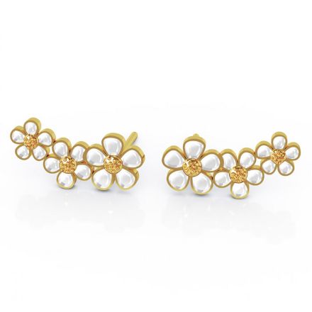 Ørepynt i forgylt sølv hvit Forglem-meg-ei. LIV - 700603  Ørepynt i forgylt sølv hvit Forglem-meg-ei. LIV - 700603