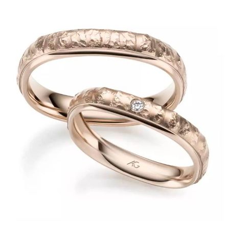 Gifteringer i nøttefarget gull 14 kt, 3.5 mm & 4 mm. GERSTNER - 31495 Gifteringer i nøttefarget gull 14 kt, 3.5 mm & 4 mm. GERSTNER - 31495