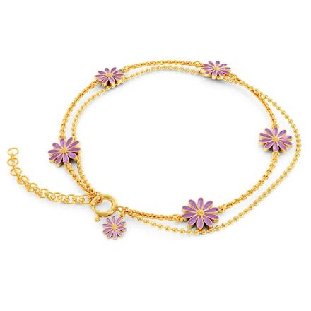 Armbånd i forgylt sølv med margeritt. LIV - 750318 Armbånd i forgylt sølv med margeritt. LIV - 750318