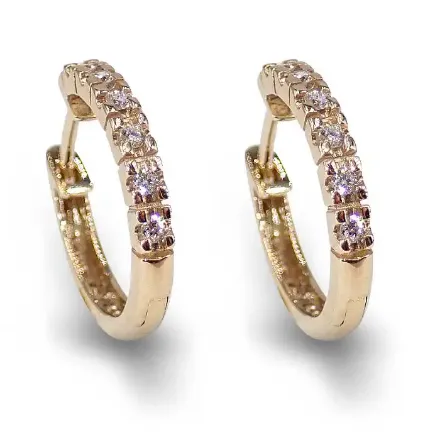 Diamantøredobber i gull med 0,12 ct W-Si - COC7552 Diamantøredobber i gull med 0,12 ct W-Si - COC7552