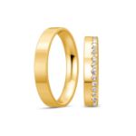 Gifteringer i gult gull 14 kt, 4 mm. TRUST - 4806623
