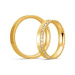 Gifteringer i gult gull 14 kt, 4 mm. TRUST - 4806623