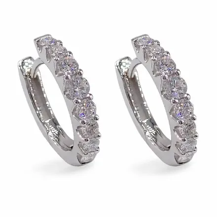 Diamantøredobber i gull med 1 ct W-Si -BUR735909 Diamantøredobber i gull med 1 ct W-Si -BUR735909