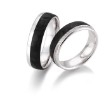 Gifteringer med carbon, diam. 0.303 ct, 6 mm. Carbon - 4806501