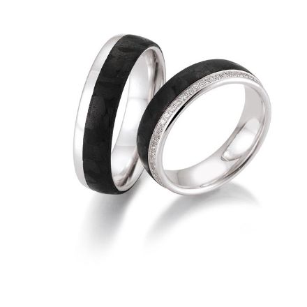 Gifteringer med carbon, diam. 0.303 ct, 6 mm. Carbon - 4806501 Gifteringer med carbon, diam. 0.303 ct, 6 mm. Carbon - 4806501