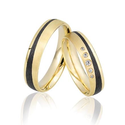 Gifteringer med carbon, diam. 0.061 ct, 5 mm. Carbon - 4806513 Gifteringer med carbon, diam. 0.061 ct, 5 mm. Carbon - 4806513