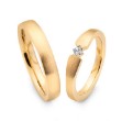 Gifteringer i gult gull 14 kt, 4 mm. PRINZESSIN - 4806677