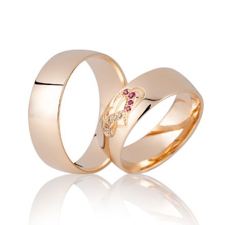 Gifteringer fra Breuning rødt gull 14kt, 7 mm. INFINI- 4806579 Gifteringer fra Breuning rødt gull 14kt, 7 mm. INFINI- 4806579