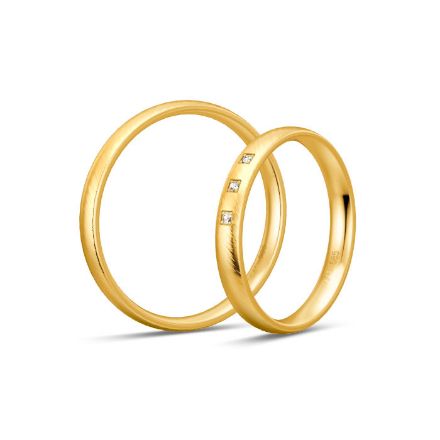 Gifteringer i gult gull 14 kt, 3 mm. WELCOME - 4804965 Gifteringer i gult gull 14 kt, 3 mm. WELCOME - 4804965