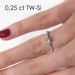 Enstens diamantring Soria med 0,30 ct i 14kt gull. TW-Si. -18010030