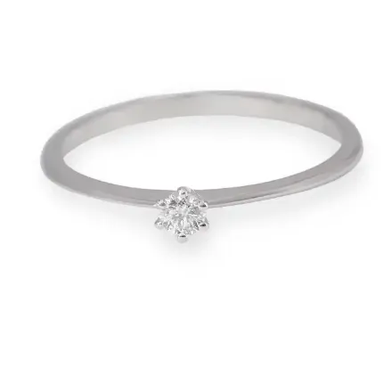 Diamantring i hvitt gull med 0,07 ct W-Si - COC0073350 Diamantring i hvitt gull med 0,07 ct W-Si - COC0073350