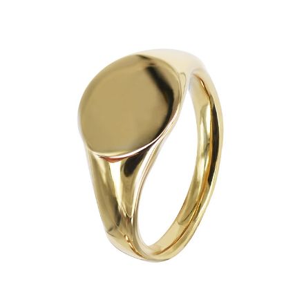 Herrering i forgylt stål, Charlie - 368152 Herrering i forgylt stål, Charlie - 368152