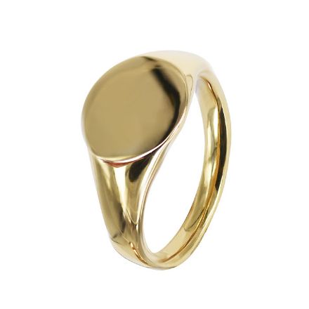 Herrering i forgylt stål, Charlie - 368145 Herrering i forgylt stål, Charlie - 368145