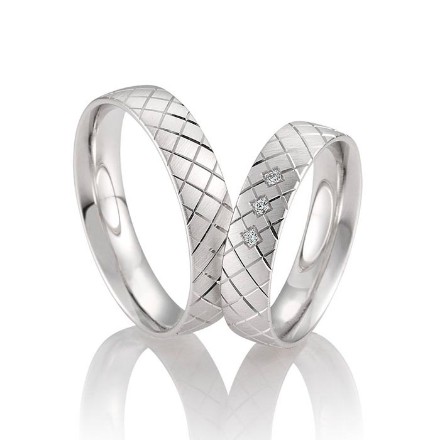 Gifteringer i hvitt gull 14 kt, 5 mm. LOOP - 4830025 Gifteringer i hvitt gull 14 kt, 5 mm. LOOP - 4830025