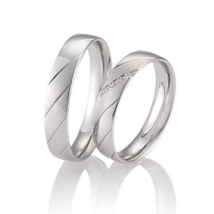 Gifteringer i hvitt gull 14 kt, 4.5 mm. LOOP - 4830021 Gifteringer i hvitt gull 14 kt, 4.5 mm. LOOP - 4830021