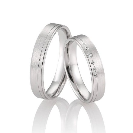 Gifteringer i hvitt gull 14 kt, 4.5 mm. LOOP - 4830019 Gifteringer i hvitt gull 14 kt, 4.5 mm. LOOP - 4830019