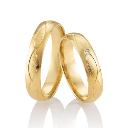 Gifteringer i gult gull 14 kt, 4.5 mm. LOOP - 4830005 Gifteringer i gult gull 14 kt, 4.5 mm. LOOP - 4830005