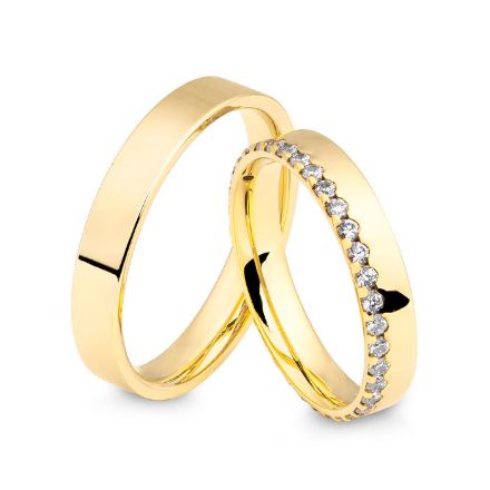 Gifteringer i gult gull 14 kt, 4 mm. TRUST - 4806623 Gifteringer i gult gull 14 kt, 4 mm. TRUST - 4806623