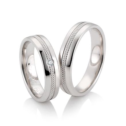 Gifteringer fra Breuning hvitt gull 14 kt, diam. 0.04 ct, 5 mm. Joy 2 - 4804539 Gifteringer fra Breuning hvitt gull 14 kt, diam. 0.04 ct, 5 mm. Joy 2 - 4804539