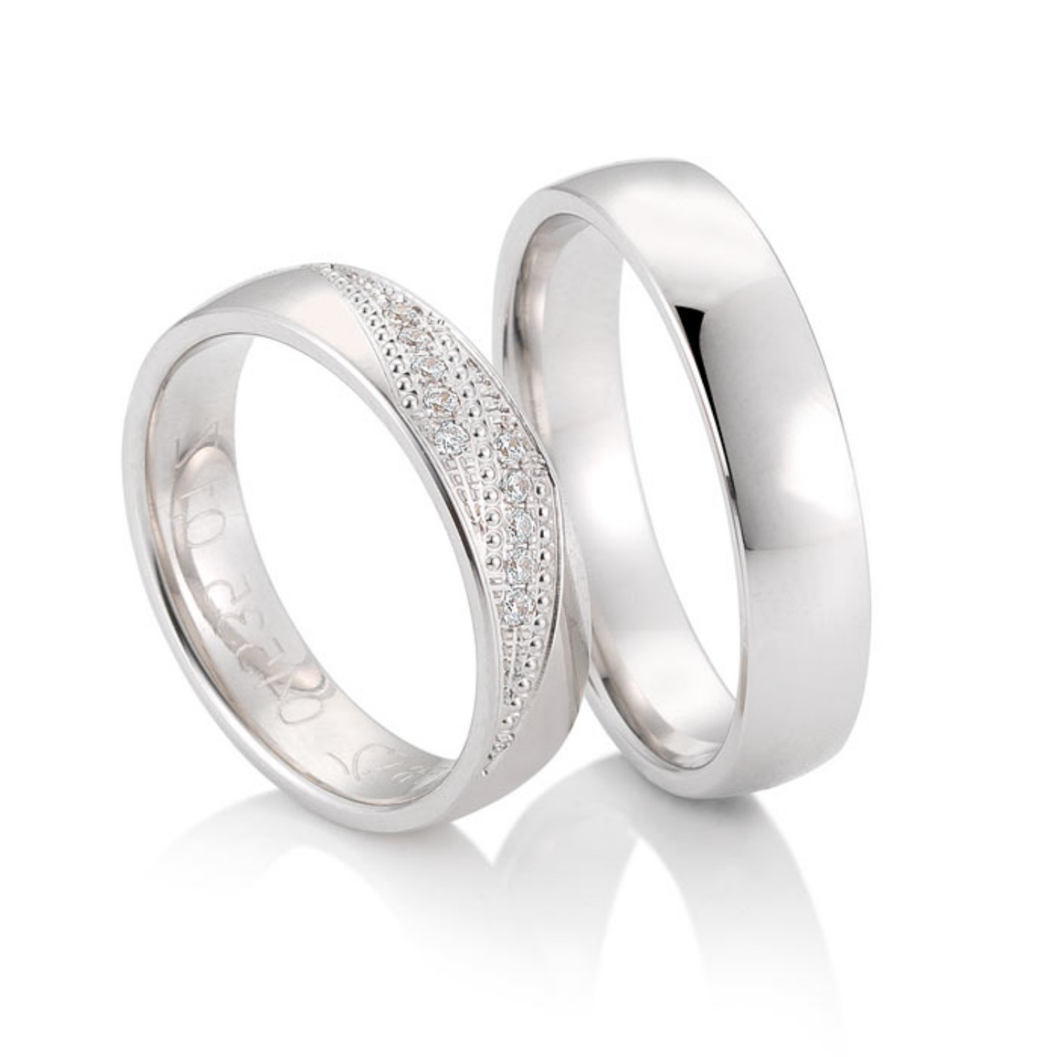Gifteringer fra Breuning hvitt gull 14 kt, diam. 0.100 ct, 5 mm. Joy 2 - 4804535