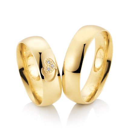 Gifteringer fra Breuning gult gull 14 kt, diam. 0.017 ct, 6 mm. Joy 2 - 4804531 Gifteringer fra Breuning gult gull 14 kt, diam. 0.017 ct, 6 mm. Joy 2 - 4804531