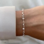 Armbånd i sølv. RHUMBA PEARL - 5105