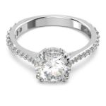 Swarovski ring Constella cocktail Princess cut, hvitt - 5645254