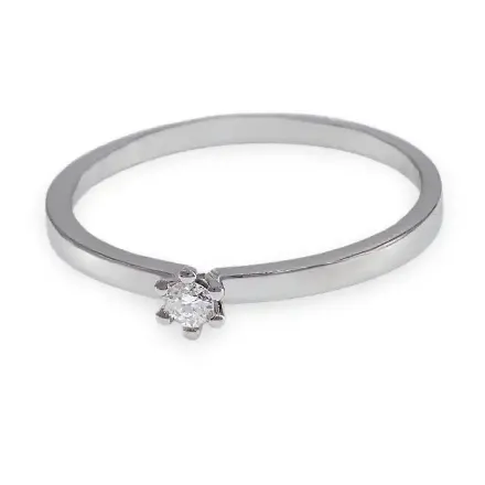Diamantring i hvitt gull, 0.05 ct W-Si - BUR546300 Diamantring i hvitt gull, 0.05 ct W-Si - BUR546300