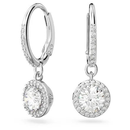 Swarovski øredobber Constella drop Round cut, Pavé, hvitt - 5636270 Swarovski øredobber Constella drop Round cut, Pavé, hvitt - 5636270
