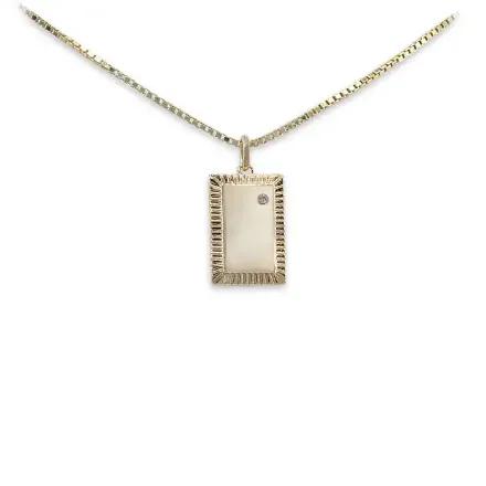 Diamantsmykke i gult gull med 0,01 ct W-Si - BUR310626 Diamantsmykke i gult gull med 0,01 ct W-Si - BUR310626