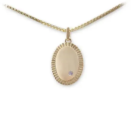 Diamantsmykke i gull 14 kt med 0,01 ct W-Si - BUR310627 Diamantsmykke i gull 14 kt med 0,01 ct W-Si - BUR310627