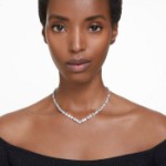 Swarovski collier Mesmera Mixed cuts, hvitt - 5665242