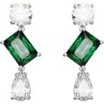 Swarovski øredobber Mesmera drop, Mixed cuts, hvitt - 5665878