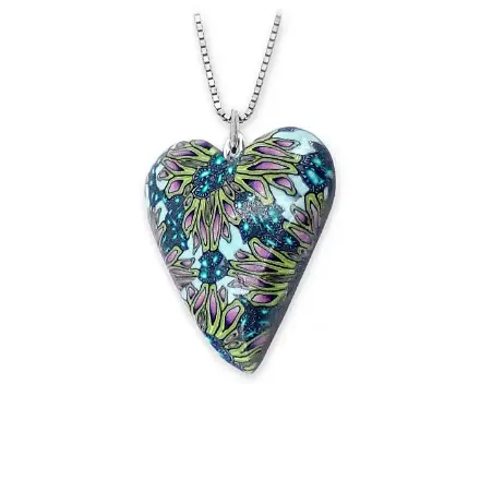 Hjertesmykke Allium 23x26mm, håndlaget - 240828 Hjertesmykke Allium 23x26mm, håndlaget - 240828