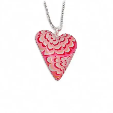 Hjertesmykke Azalea, 25x23mm, håndlaget - 280207465 Hjertesmykke Azalea, 25x23mm, håndlaget - 280207465